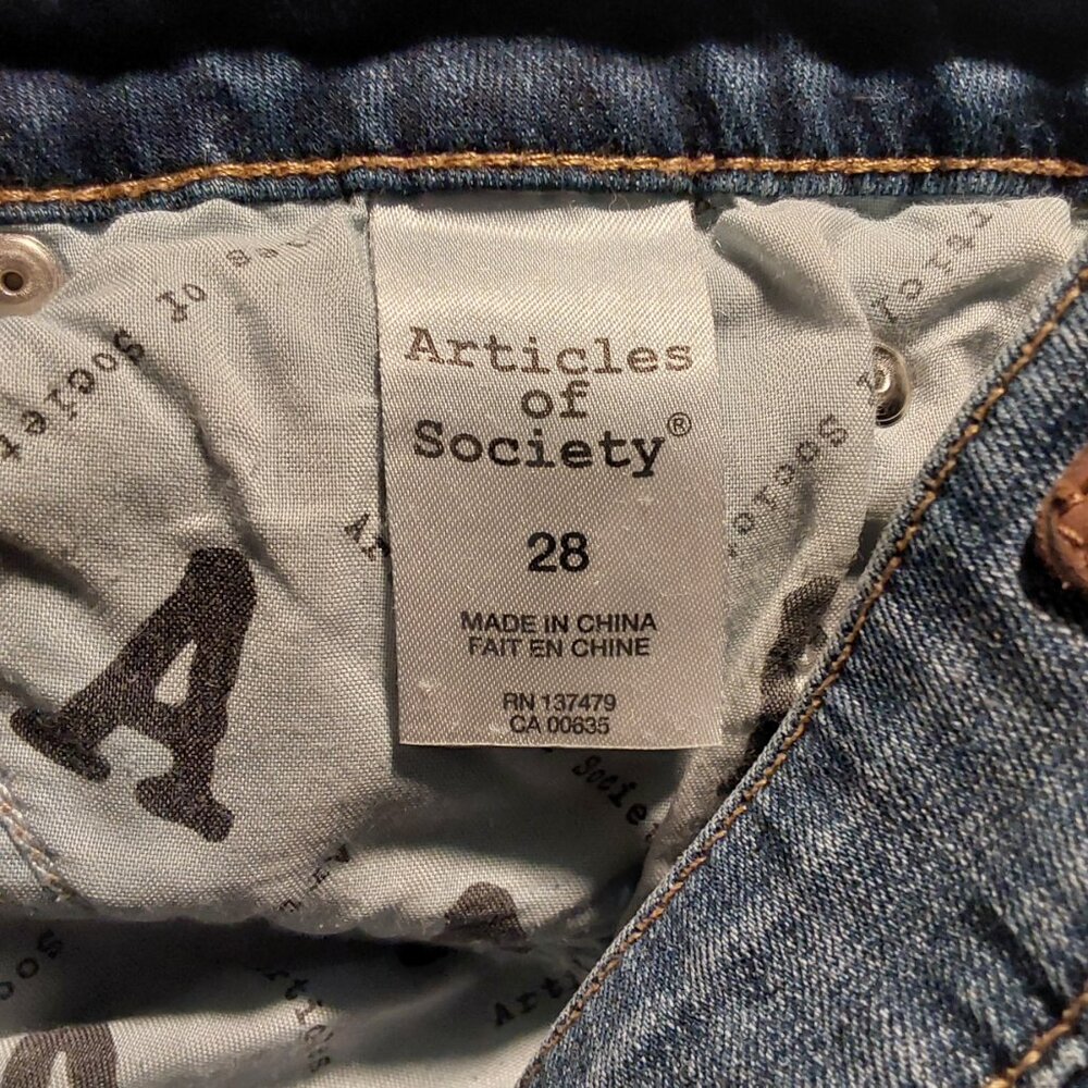 Articles of Society - Kendra Low Rise Baby Boot Retro Blue Jeans - 28 x 31 (6) - Picture 8 of 11